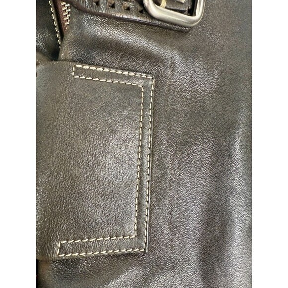 TENTAZIONE DUE Italian Brown Genuine Leather Shoulder Bag Purse Handbag Italy - Picture 15 of 16